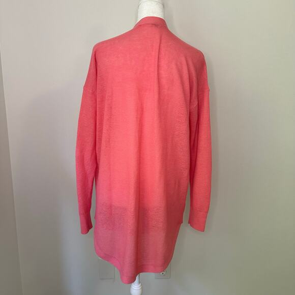 LOFT pink knit open-front cardigan size S - Picture 4 of 10